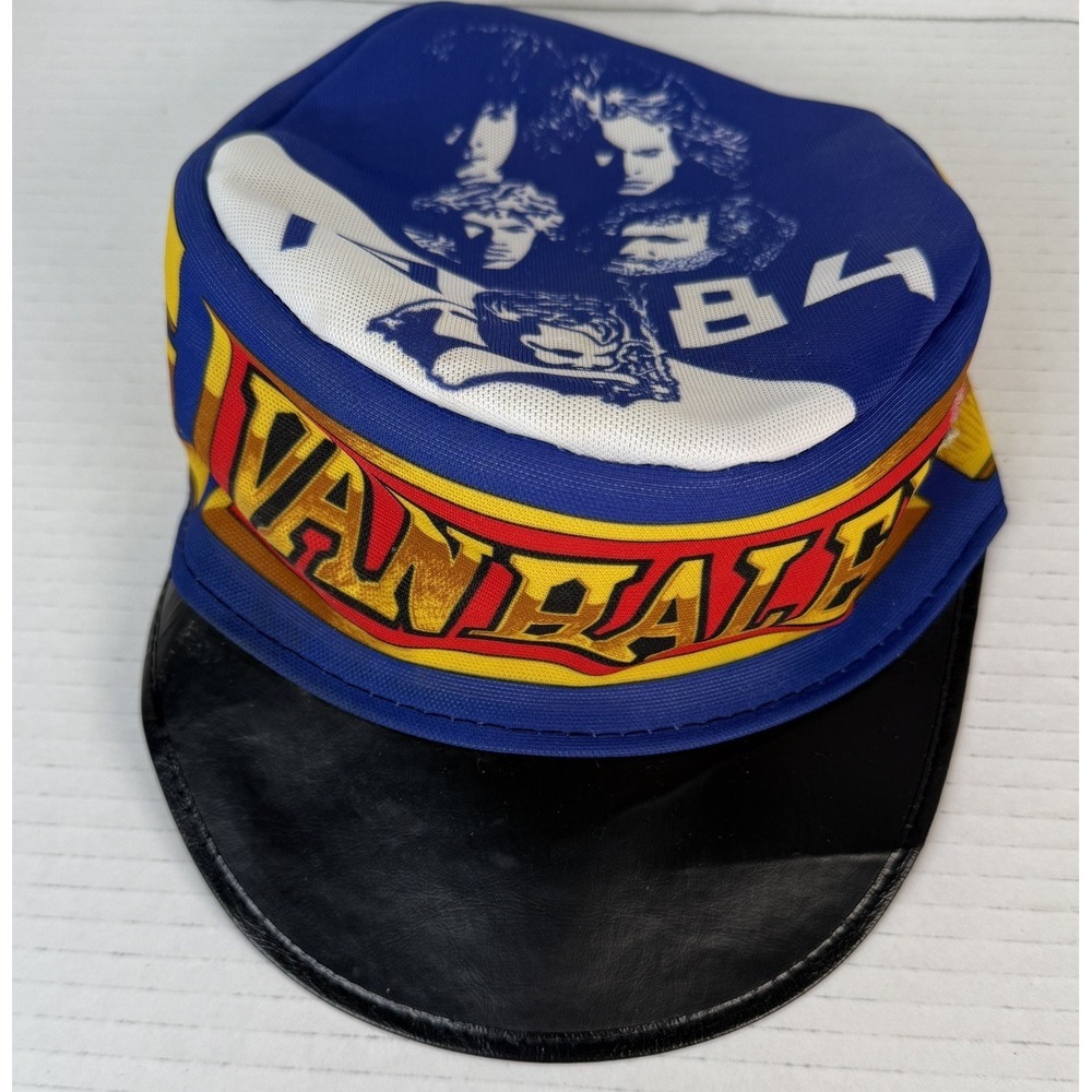 Rare Vintage 1984 Van Halen Tour Painter Hat Cap, Flex Fitted With Band & Cherub